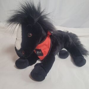 Wells Fargo Legendary Black Horse Pony Plush Stuffed Animal 12"